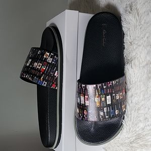 Men's Robert Graham Shiraz Print Leather Sandals US-12